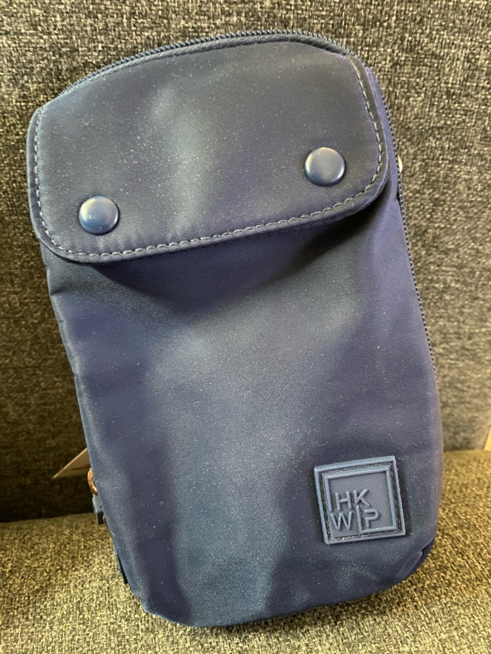 IHKWIP The Everyday Essentials Crossbody Navy Bag with Snap-Flap